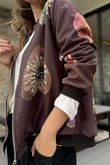 Laundry B Suko Suedette Bomber Jacket Mystical